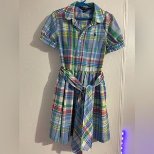 Girls multi strip Polo by Ralph Lauren dress, Sz 6x